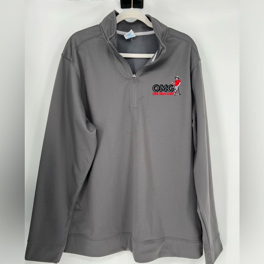OMG OLD MAN GOLF 1/4 ZIP PORT AND COMPANY FLEECE LINED PULLOVER